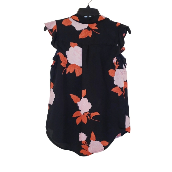 Who What Wear Sleeveless Flutter Sleeve Rose Blouse - Picture 2 of 7